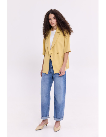 DONNA MARTHA Σακάκι κοντομάνικο  26556-1-ΚΙΤΡΙΝΟ | BON FASHION