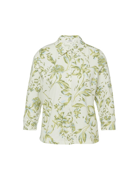S.OLIVER Elasticated jersey blouse with 3/4 sleeves 2176230-02A4