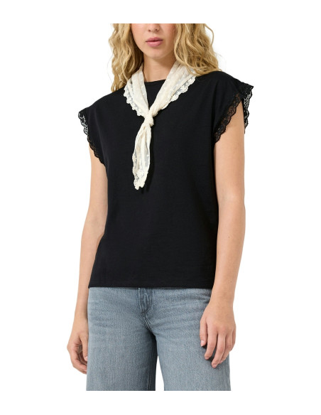 S.OLIVER Shirt with lace 2178474-9999 | BON FASHION
