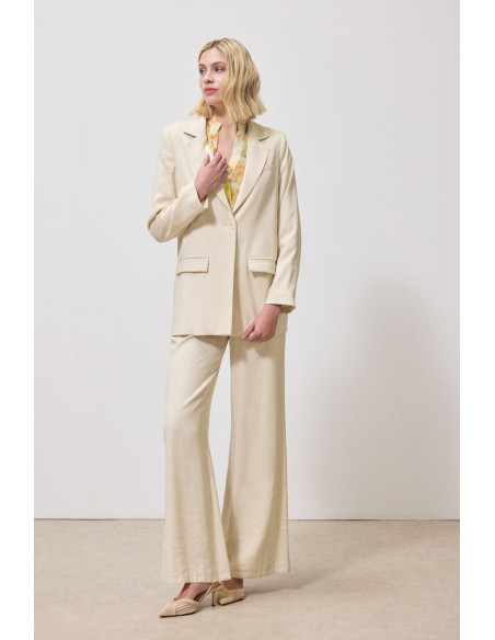 ENZZO Παντελόνα Joanne 261134-ΒΑΝΙΛΙΑ | BON FASHION