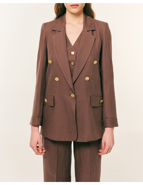 FOREL Σακάκι σε ίσια γραμμή 082.30.01.001-ΣΟΚΟΛΑ | BON FASHION