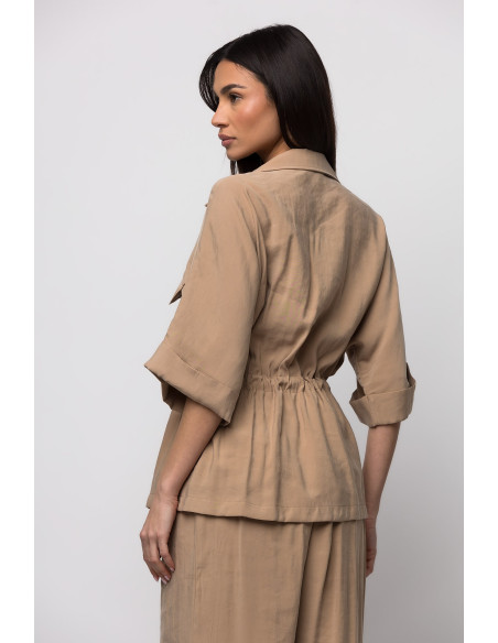 DONNA MARTHA Σετ cupro χακί 26650-26504-3 | BON FASHION