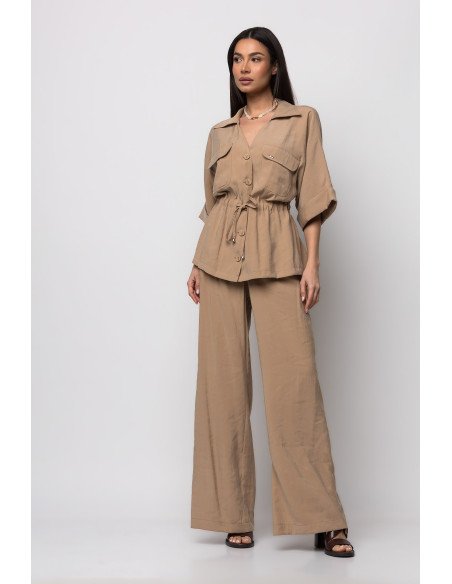 DONNA MARTHA Σετ cupro χακί 26650-26504-3 | BON FASHION