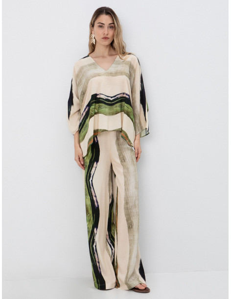 TOI & MOI Ριχτή μπλούζα με αφηρημένο τύπωμα 30-5819-126 | BON FASHION