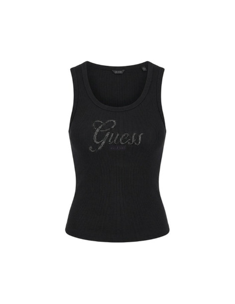 GUESS Λογότυπο με παγιέτες tank top W6GP22K2954-GBLK 2