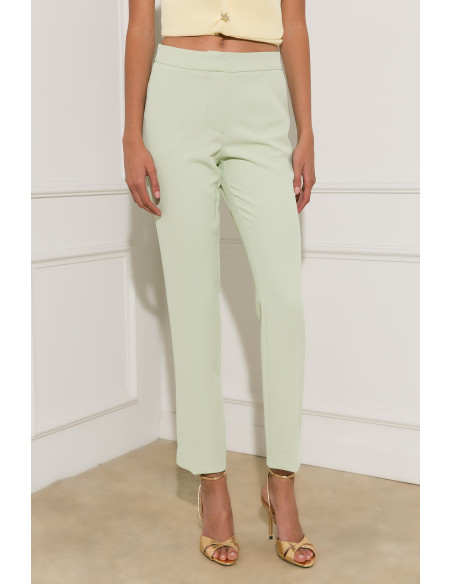 DONNA MARTHA Παντελόνι κρεπ 26532-3-ΜΕΝΤΑ | BON FASHION