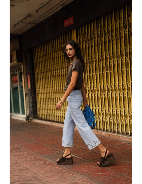 ORAIJE PARIS Jean Ankle Wide - Nola JD643-LIGHT BLUE | BON FASHION