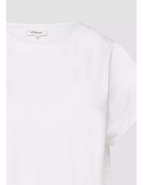 S.OLIVER T-shirt in fabric mix with 3D embroidery 2176260-0100