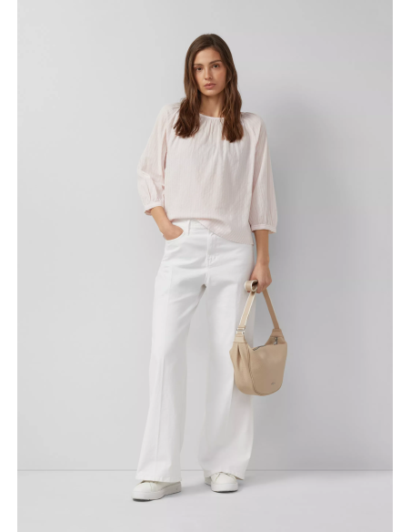 S.OLIVER Cotton-viscose blend blouse with gathering 2174663-41G1 | BON FASHION