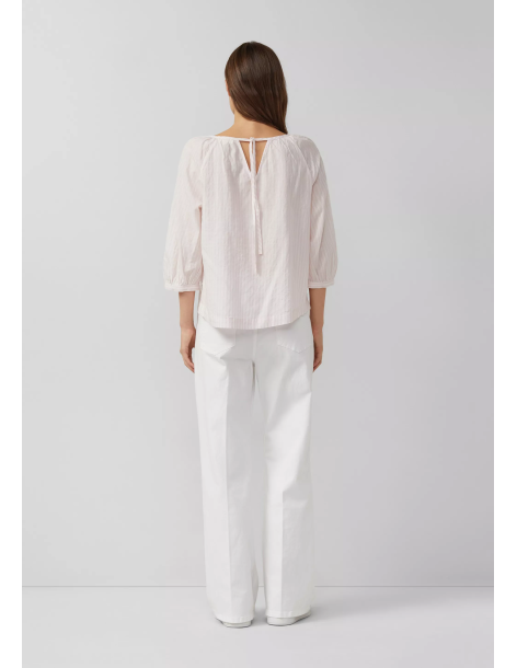 S.OLIVER Cotton-viscose blend blouse with gathering 2174663-41G1 | BON FASHION