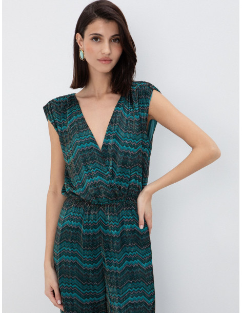 TOI & MOI Lurex ολόσωμη φόρμα εμπριμέ 20-5976-126