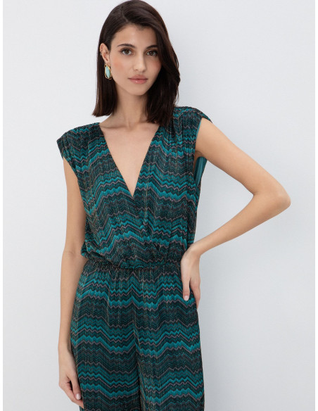 TOI & MOI Lurex ολόσωμη φόρμα εμπριμέ 20-5976-126