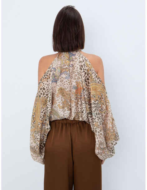 TOI & MOI Μπλούζα halter εμπριμέ 30-5883-226