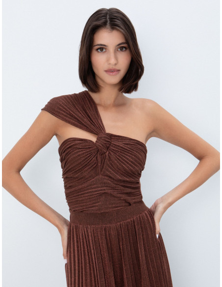 TOI & MOI One shoulder lurex τοπ 80-6843-226-ΚΑΦΕ
