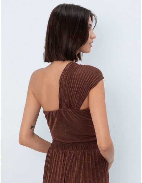 TOI & MOI One shoulder lurex τοπ 80-6843-226-ΚΑΦΕ