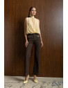 DONNA MARTHA Detail matter jean καμπάνα 27022-1-ΚΑΦΕ
