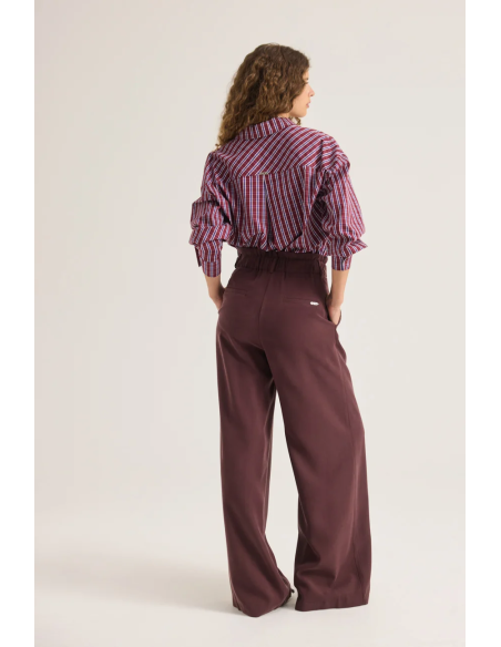ENZZO Παντελόνα Marilyn 262004-DARK PLUM