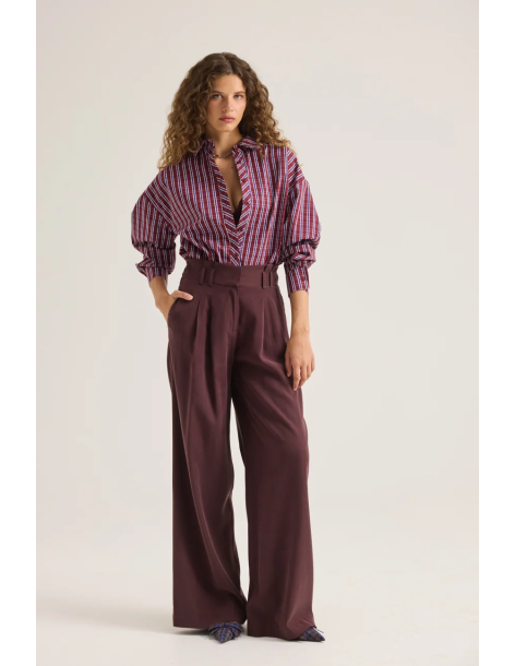ENZZO Παντελόνα Marilyn 262004-DARK PLUM