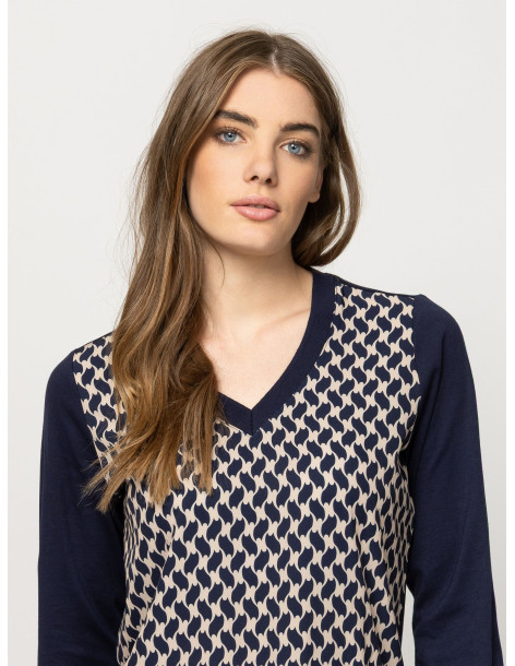 HEAVY TOOLS Μακρυμάνικο Τ-SHIRT CALISHAW26 15056-GEOMETRIC