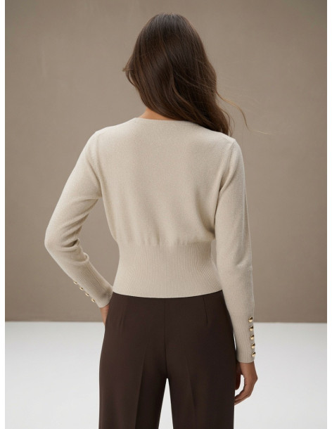 BON FASHION Ζακέτα με χρυσά κουμπιά 26615-ΜΠΕΖ