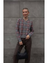 BON FASHION Ριγέ ζακέτα CH2058-ΓΚΡΙ