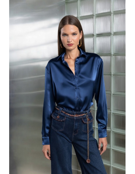 DONNA  MARTHA Πουκάμισο satin touch 27153-2