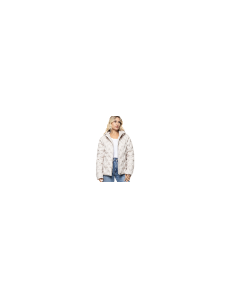 BISTON καπιτονέ μπουφάν με κουκούλα 56-101-022-BEIGE