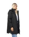 BISTON μακρύ padded μπουφάν με κουκούλα 56-101-029-ΜΑΥΡΟ