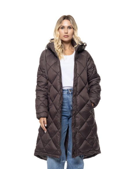 SPLENDID μακρύ Puffer πανωφόρι με κουκούλα 56-101-069-ΚΑΦΕ