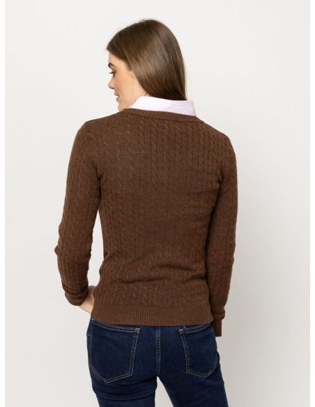 HEAVY TOOLS ΠΛΕΚΤΗ ΜΠΛΟΥΖΑ HETRA 53049-BROWN