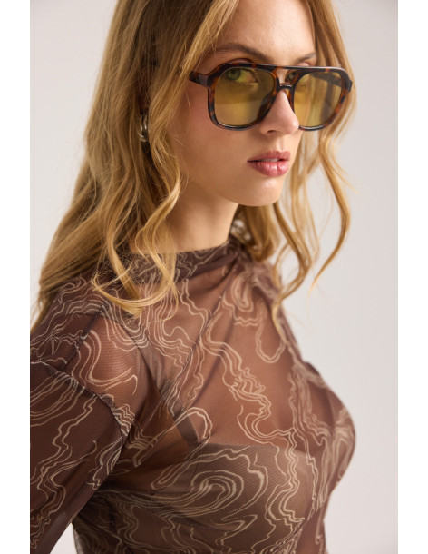 ENZZO Μπλούζα Ursula 262011-ESPRESSO