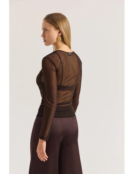 ENZZO Μπλούζα Charlize 262187-ESPRESSO