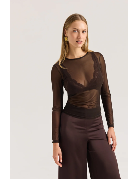 ENZZO Μπλούζα Charlize 262187-ESPRESSO