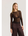 ENZZO Μπλούζα Charlize 262187-ESPRESSO