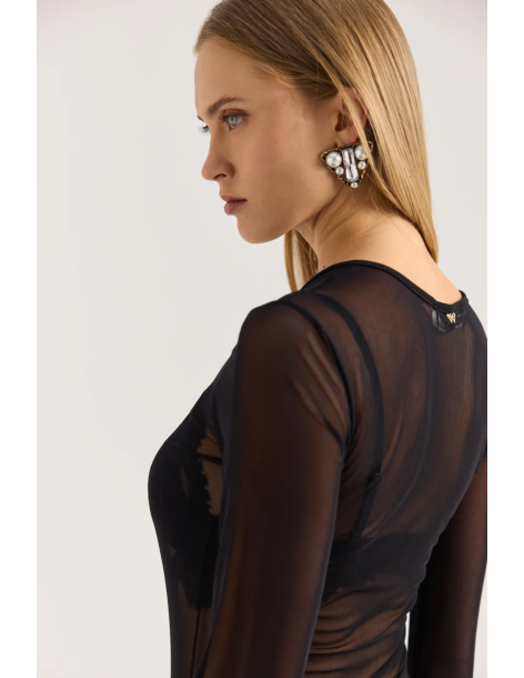 ENZZO Μπλούζα Charlize 262187-ΜΑΥΡΟ