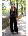 BON FASHION SET Velvet jacket and pants set V1721-P2228-BROWN
