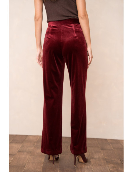 BON FASHION Velvet jacket and pants set V1721-P2228-BROWN | BON FASHION