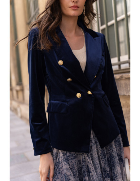 BON FASHION Velvet jacket and pants set V1721-P2228-BROWN | BON FASHION