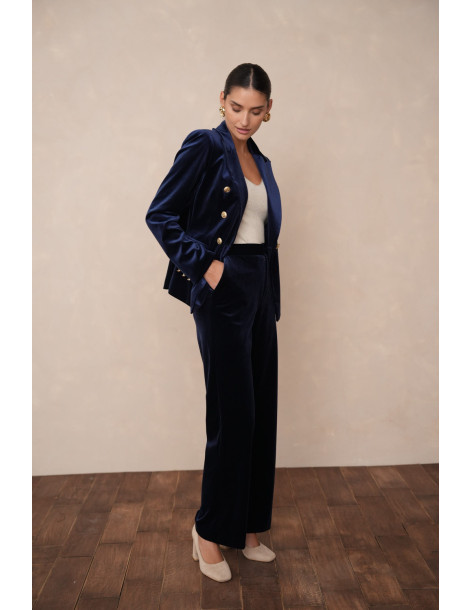 BON FASHION SET Velvet jacket and pants set V1721-P2228-BLUE 2
