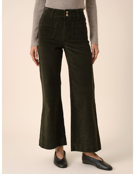 ORAIJE PARIS Βελούδινο παντελόνι Elenette V6006-OLIVE 2