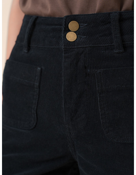 ORAIJE PARIS Βελούδινο παντελόνι Elenette V6006-NAVY