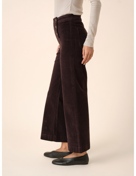 ORAIJE PARIS Βελούδινο παντελόνι Victorine V6001-PLUM