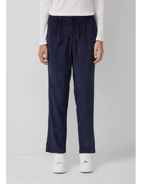 S.OLIVER Ankle cord pants with elastic waistband 2170192-5959 | BON FASHION