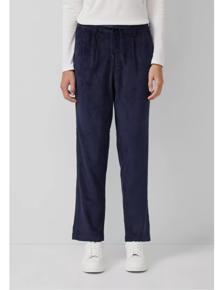 S.OLIVER Ankle cord pants with elastic waistband 2170192-5959 | BON FASHION