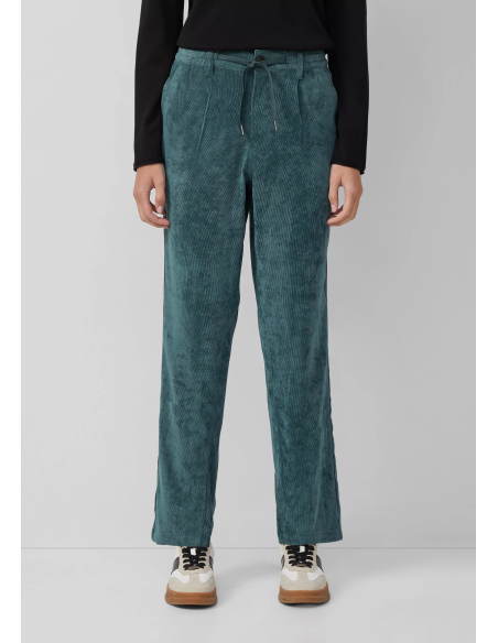S.OLIVER Ankle cord pants with elastic waistband 2170192-6933 | BON FASHION