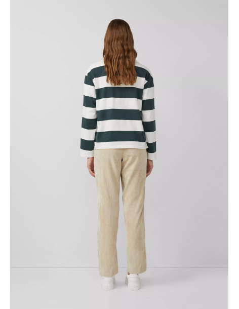 S.OLIVER Ankle cord pants with elastic waistband 2170192-8401 | BON FASHION