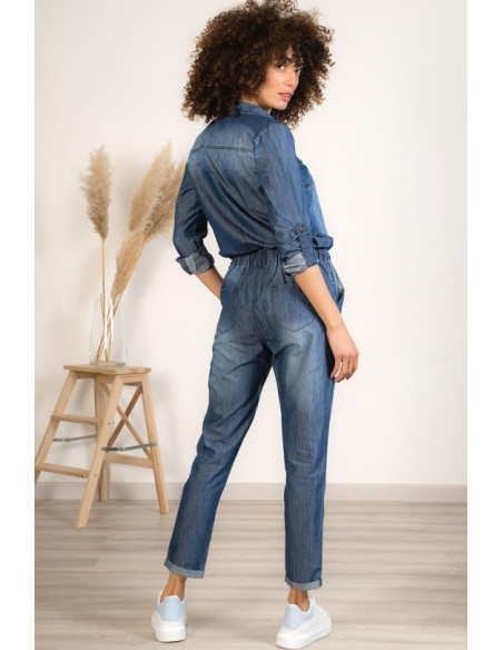 JUMPSUITS CINDY H1900-BLUE JEAN | BON FASHION